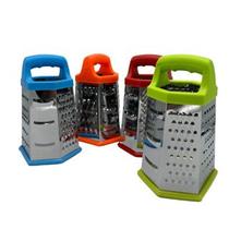 Ralador Manual 6 Faces - Multiuso Original - Inox 20 cm - Legumes - Queijos - Fruta 6 Lados