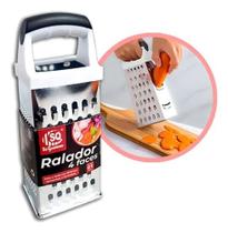 Ralador multiuso com pegador 4 faces aço inox 21 cm 8,5cm clink Ralador multiuso com pegador 4 faces aço inox 21 cm 8,5cm clink