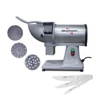 Ralador Queijo e Coco Profissional Restaurante Desfiador 3 Discos Rqc 127v Skymsen + 3 Facas Premium