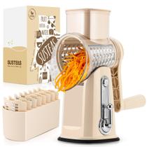 Ralador rotativo de queijo SUSTEAS com 5 lâminas e base de sucção Ralador rotativo de queijo SUSTEAS com 5 lâminas e base de sucção