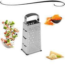 Ralador Slim Culinário Para Alimentos 4 Fases Em Aço Inox e Cabo Verduras Legumes Queijos Utensílio de Cozinha - Uni Gift