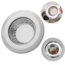 Ralinho Inox Pequeno C/ Borda Para Pia Ralo Japonês 9,5cm