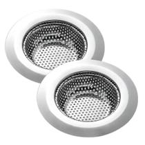 Ralinho Japones de Pia 2 unidades Ralo Inox Borda e Peneira Resistente 11,5cm