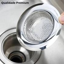 Ralinho Japones de Pia Ralo em Inox Borda e Peneira Resistente 11,5cm