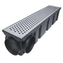 Ralo 10cm X 50cm Inox Perfurado Espelhado Coletor Modular Multi Saídas Preto Ralo 10cm X 50cm Inox Perfurado Espelhado Coletor Modular Multi Saídas Preto