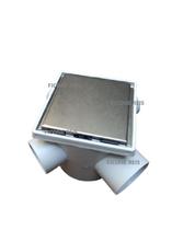 Ralo 10x10 Banheiro Inox Polido Oculto E Caixa Sifonada 100 - Ficone Reis