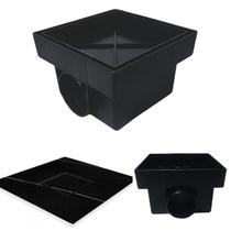 Ralo 10x10 Base Plástica Preto Piso Caixa Anti Odor Rasa Quadrada