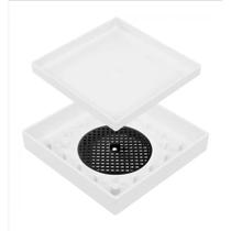 Ralo 10x10 Oculto Invisível Seca Piso Porcelanato Inteligente Quadrado Banheiro Lavandeira Cozinha
