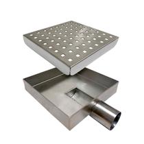 Ralo 10x10 tampa inox perfurada s/ aba saida horizontal 40mm Ralo 10x10 tampa inox perfurada s/ aba saida horizontal 40mm