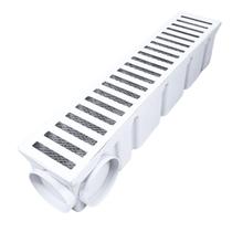 Ralo 10x50 Alumínio Branco com Cocho Coletor Modular 4 Saídas 75mm