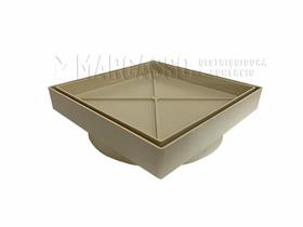 Ralo 15x15 Cm Invisível Oculto Anti Odor/inseto - Cor Bege