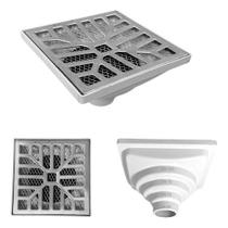 Ralo 15x15 Côncava Para Varanda C/ Coletor Saídas Diversas