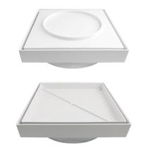 Ralo 15x15 Oculto Invisível Inteligente Quadrado Banheiro Varanda Cozinha Piso Porcelanato
