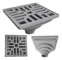 Ralo 15x15 Plástico Cinza - Coletora Sb Multi Saídas Ralo 15x15 Plástico Cinza - Coletora Sb Multi Saídas
