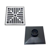 Ralo 20X20 Alumínio Concova Saída Baixa 100mm Anti Cheiro Sifonado e Tela Anti Insetos