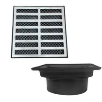 Ralo 20x20 Alumínio Reto com Tela Cocho Saída 6 polegadas - 150mm