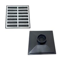 Ralo 20X20 Alumínio Saída Baixa 100mm Sifonado e Tela Anti Insetos Ralo 20X20 Alumínio Saída Baixa 100mm Sifonado e Tela Anti Insetos