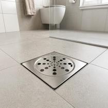 Ralo Abre e Fecha Quadrado INOX ESCOVADO 15x15cm