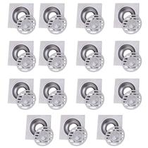 Ralo Aço Inox 10x10 Kit 15 Unidades Banheiro Lavabo Higienico Resistente Seguro