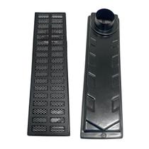 Ralo Aluminio 15x50 Preto Fosco Saída Canto 3 Polegadas