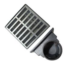 Ralo Alumínio Quadrado 20x20 com Tela Saída 4 Polegadas