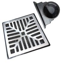 Ralo Alumínio Quadrado 20x20 Conc Tela Saída 4 Polegadas