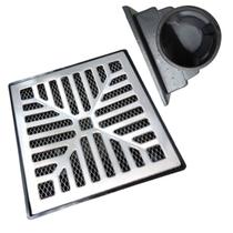 Ralo Alumínio Quadrado 20x20 Conc Tela Saída 4 Polegadas