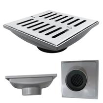Ralo Anti Cheiro 20x20 Inox 304 com Abre Fecha Coletor Cinza Saída de 100mm Ralo Anti Cheiro 20x20 Inox 304 com Abre Fecha Coletor Cinza Saída de 100mm