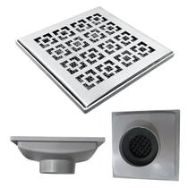 Ralo Anti Cheiro 20x20 Inox 304 Dubai Coletor Cinza Saída de 100mm Telas Anti Insetos Ralo Anti Cheiro 20x20 Inox 304 Dubai Coletor Cinza Saída de 100mm Telas Anti Insetos