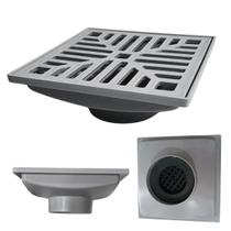 Ralo Anti Odor Cinza 20x20 Plástico Reforçado Conforto Térmico Saida 100mm