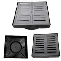 Ralo Antiodor 15x15 Inox Escamoteavel Veneziana com Base Plástico Preto Ralo Antiodor 15x15 Inox Escamoteavel Veneziana com Base Plástico Preto