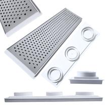 Ralo Apartamento Sacada Laje 15x50 Inox Polido Espelhado Bolinha Coletor Raso 3cm Profundidade Branco Ralo Apartamento Sacada Laje 15x50 Inox Polido Espelhado Bolinha Coletor Raso 3cm Profundidade Branco