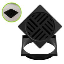 Ralo Automático Inteligente 10cm Quadrado Veda Cheiro Black Ralo Automático Inteligente 10cm Quadrado Veda Cheiro Black