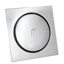 Ralo automatico rainha square 10x10 inox