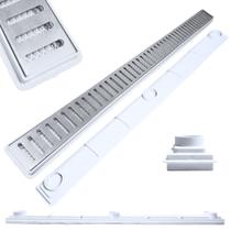 Ralo Baixo para Apartamento e Laje 70cm Inox 304 Palito Cocho Raso Branco com Tela