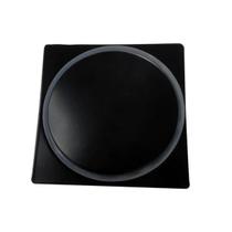 Ralo banheiro preto 10x10 inox quadrado click tampa black