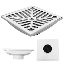 Ralo Branco 20x20 Aluminio Concava Saída 3 Polegadas - 75mm com Dupla Tela Anti Insetos