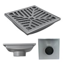 Ralo Cinza 20x20 Aluminio Concova Saída 4 Polegadas - 100mm com Dupla Tela Anti Insetos