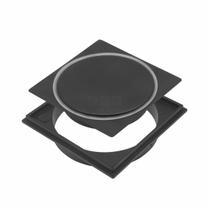 Ralo Click 10x10 Com Porta Grelhas Preto Fosco P/ Banheiro