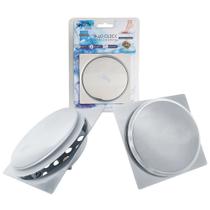 Ralo Click Abre e Fecha com um Toque 10 x 10 da Flvx Hidro - RC-10 Ralo Click Abre e Fecha com um Toque 10 x 10 da Flvx Hidro - RC-10