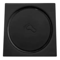 ralo click black 9.4x9.4 par banheiro sistema inteligente DC-9001.BP 0230