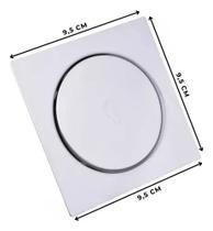 Ralo Click com Caixilho Branco 9,5 x 9,5cm Ralo Click com Caixilho Branco 9,5 x 9,5cm