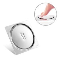 Ralo Click de aço inoxidável quadrado 15x15cm Ralo Click de aço inoxidável quadrado 15x15cm