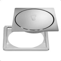 Ralo Click e Grelha 15x15 Inteligente Para Banheiro Lavanderia Cozinha e Áreas Externas - X-Matte