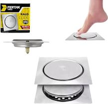 Ralo Click Fertak Inox Quadrado 15X15cm - 7097 Ralo Click Fertak Inox Quadrado 15X15cm - 7097