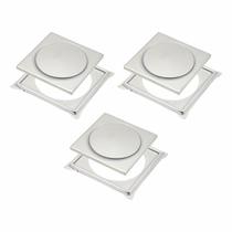 Ralo Click Inox Anti Inseto e Odor 10x10 Cm + Porta Grelha Inox