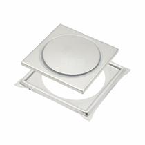 Ralo Click Inox Anti Inseto e Odor 10x10 Cm + Porta Grelha Inox Ralo Click Inox Anti Inseto e Odor 10x10 Cm + Porta Grelha Inox
