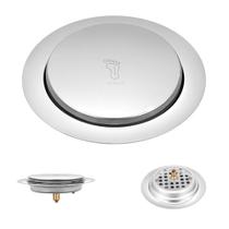 Ralo Click Inteligente 10x10 Inox Lavabo Banheiro Casa Redondo