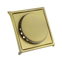 Ralo Click Inteligente 10x10 + Porta Ralo Dourado Europa