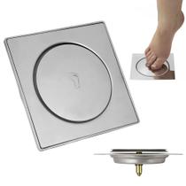 Ralo Click Inteligente Aço Inox Banheiro Pop Up Clic 15x15 Ralo Click Inteligente Aço Inox Banheiro Pop Up Clic 15x15